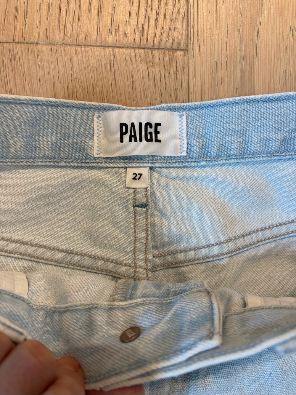 PAIGE Archie Light Wash Denim Jean Shorts - Picture 4 of 6